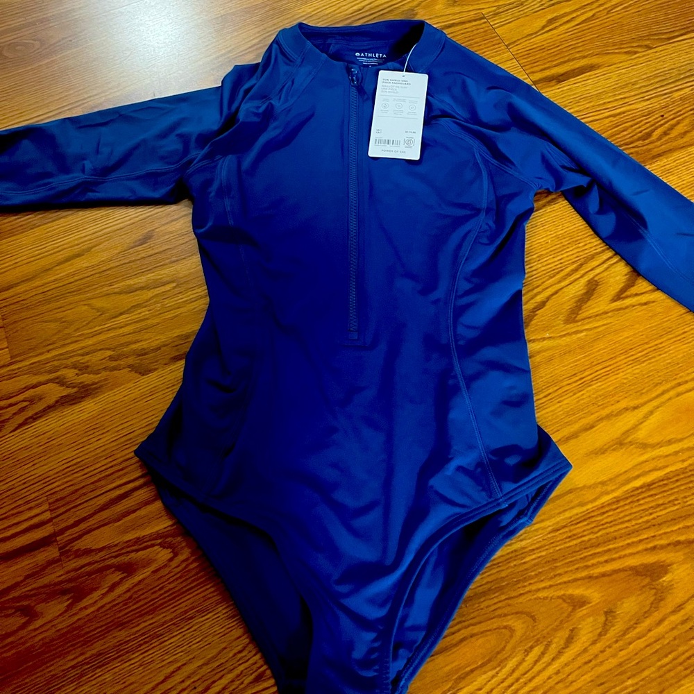 New Athleta Women’s Sun Shield One Piece Rashgaurd- Size Small